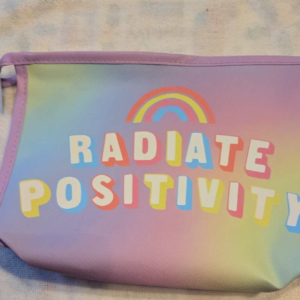 Vibrant Pastel Pouch with Positive Message